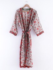 Freie Größe Robe Lounge Kleidung Nachthemd Vintage Seide Kimono Für Damen Weiß