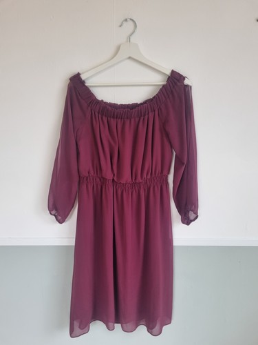 Bordeaux farbenes kleid - farbenes, 38