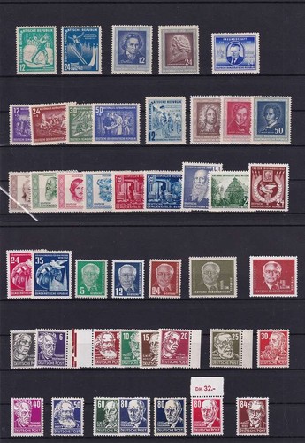Ddr jahrgang 1952 postfrisch - ddr,