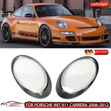 2PCS Für Porsche 997 911 Carrera 2006-2012 Fronts Scheinwerferglas Abdeckung L+R
