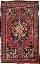 Antik! Bidjar 214 x 138cm Bijar Carpet handgeknüpft Orientteppich Perserteppich