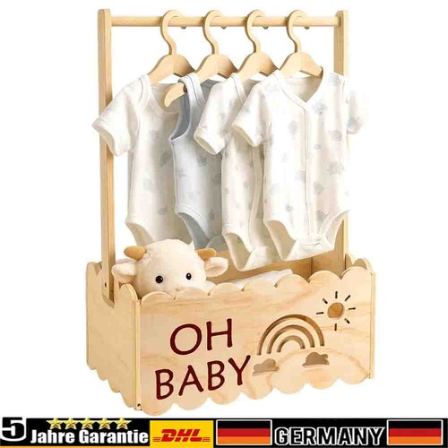 Holz babykorb geschenk mit - babykorb,