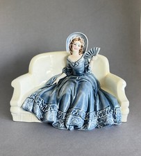 Biedermeier Dame Figur Katzhütte Hertwig & Co Lady Woman