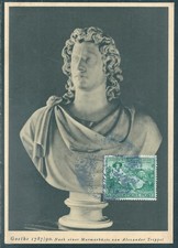 Goethe Karte mit Büste   -