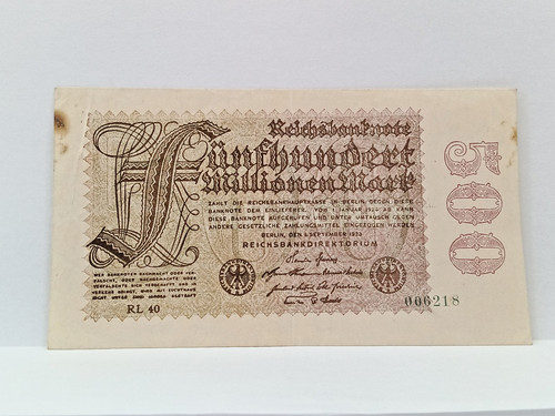 500 millionen mark 1923 - 500,