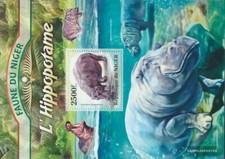 Niger Block 161 (kompl. Ausg.) postfrisch 2013 Nilpferd (Hippopotamus amphibius)
