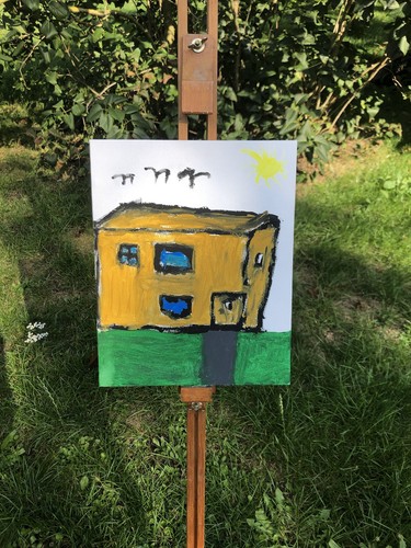 Bauhausstil auf leinwand 24cm - leinwand,