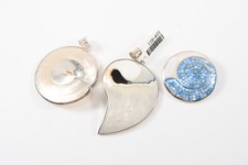 N93D40- 3x Perlmutt Anhänger m Silber 925 Montierung neuwertig aus Lagerbestand