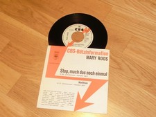 Single: Mary Roos - Stop, mach das noch einmal   CBS-Blitzinfo  Muster  NM