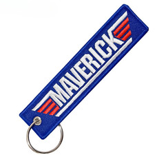 MAVERICK – Keytag 13x3 cm, Navy-Style, hochwertig bestickt, Top Gun Design NEU