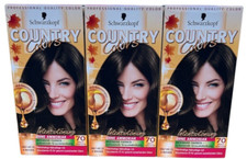 3x Schwarzkopf Country Colors Intensivtönung 70 Brazil Dunkelbraun
