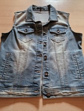 Süße Damen Jeans Weste washed out Stretch Trend Mark Adam Gr 38 Neu!