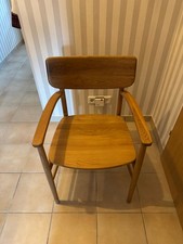 Retro Massivholzstuhl mit Armlehnen – Clarford -  NP 329€