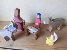 Ostheimer Krippenfiguren Heilige Familie II Maria Josef Jesuskind Ochse Esel Eng