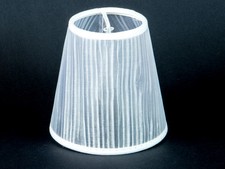 Lampenschirm Tüll  Klemmschirm Organza Weiss Kronleuchter Nachttischlampe  