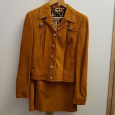 "ESCADA" DAMEN-ZIEGENVELOURLEDER-KOSTÜM Gr.36/38 -NEU- 