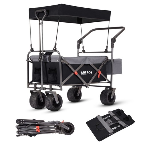 Arebos bollerwagen mit dach - arebos,