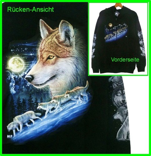 Sweat jacke kapuze wolf - sweat-jacke,