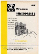 Agrar Prospekt Claas Strohpresse 1962 Maschinenfabrik