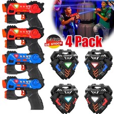 4PCS Laser Tag Guns Set Infrarot Laserpistolen Kinder Spielzeug Pistole Geschenk