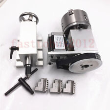 A-Achse 4-Achsen-CNC-Router Rotary Drehachse + Reitstock Futter 100 mm 3-Backen