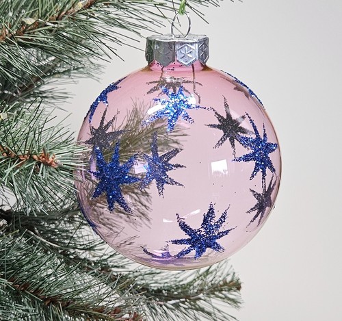 Christmas ball glass hand
