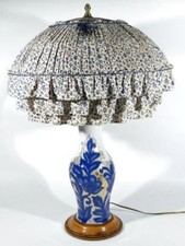 ROSENTHAL Porzellan Jugendstil Art Nouveau Lampe ° Rosari Tischlampe