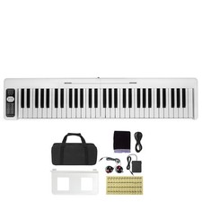 61 Tasten Digitalpiano E-Piano faltbares Klavier Bluetooth MIDI Weiß