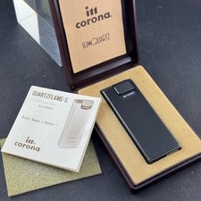 vintage IM CORONA LIGHTER BLACK QUARTZFLAME-S dunhill dupont zippo old deco RARE