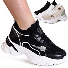 Damenschuhe plateau sneaker - plateau,