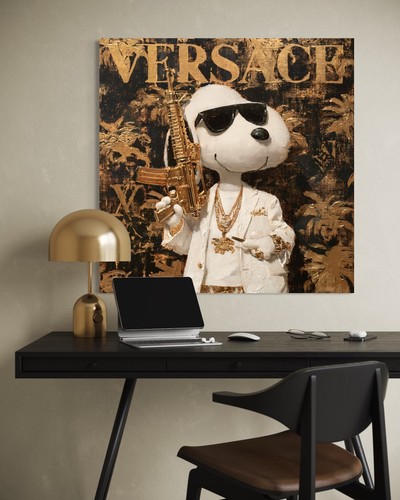 Snoopy leinwand bild farbig - snoopy,