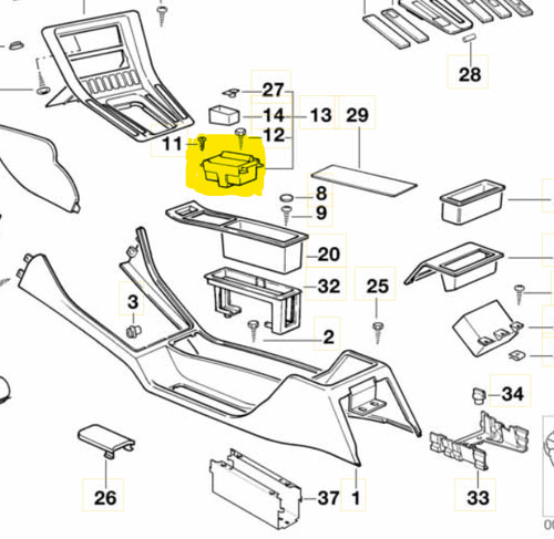 Bmw e31 840 850 aschenbecher - e31,