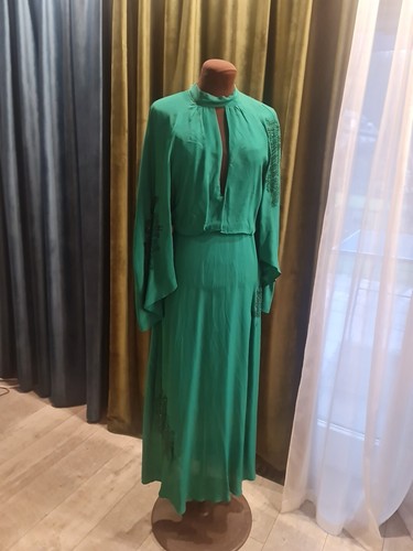 Zara kleid seige grün - zara, strass