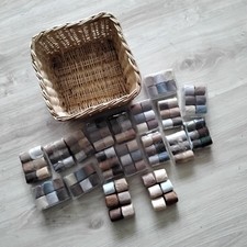 Körbchen mit Stopfgarn , 18 Päckchen a 6 Farben, HOBBYAUFLÖSUNG !