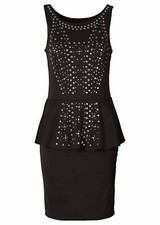 Nieten-Kleid Gr. 32/34 Schwarz