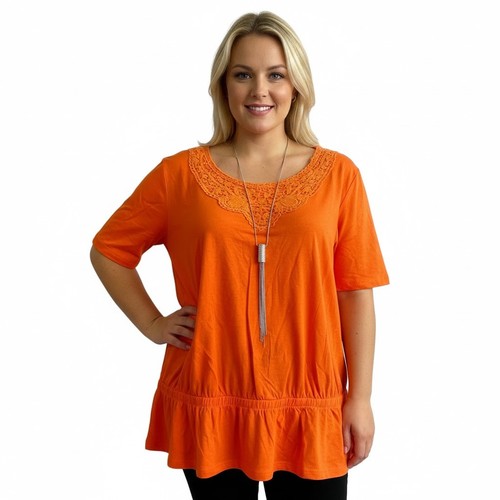 Sheego damen shirt orange - damen, t-shirt