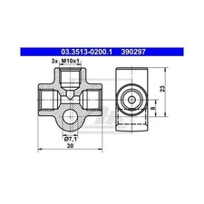ATE Verbindungs-/Verteilerstück 03.3513-0200.1 für 