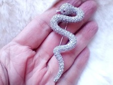 Schlange Brosche mit Zirkonia