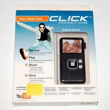 Muvid Click Pocket Cam - Videokamera Action Cam 50 min Aufnahme 2" LCD USB