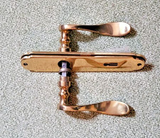 Hoppe Türgriff Messing poliert M221L Langschildgarnitur gold glänzend Tür Haus