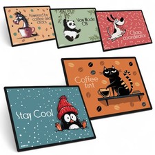 ITENGA Schreibunterlage FUNNY Animals kratzfest abwaschbar rutschfest für Büro