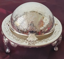 VINTAGE VERSILBERTE KAVIARSCHALE TOP ZUSTAND ANTIK