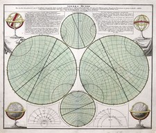 Astronomische Karte Original Kupferstich Landkarte Doppelmayr Homann 1742
