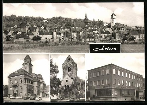 Artern ortsansicht rathaus - artern,,