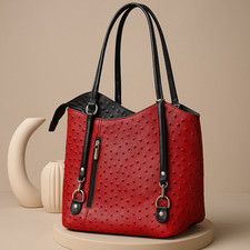 Damen Echtleder 2in1 Tasche