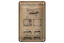 Blechschild Patent 12x18 cm