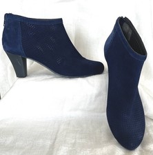 Womens Campers Navy Blue Suede