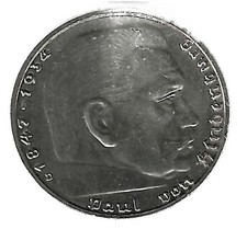 Hindenburg 2 Reichsmark  1937
