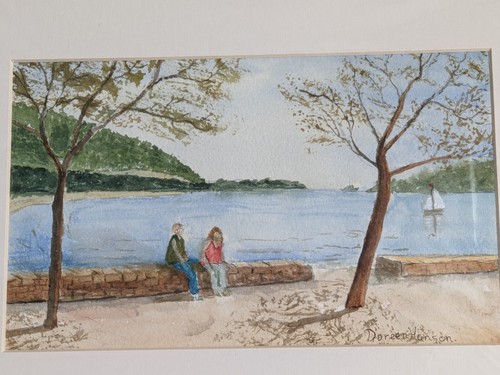 Vintage original aquarell - vintage,