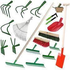 Garten Geräte Laub Rechen Harke Doppel Bügel Zieh Hohe Piek Hacke Grubber Besen
